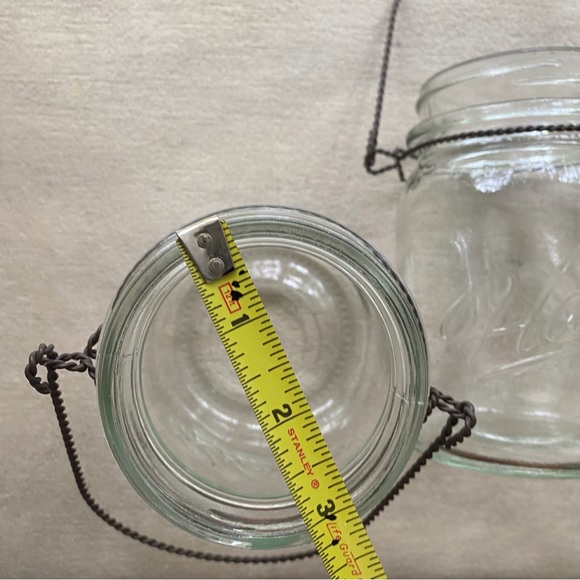 Set Of Three Beautiful Vintage Clear Glass Twisted Metal Hanging Lanterns, Vases - Picture 12 of 13